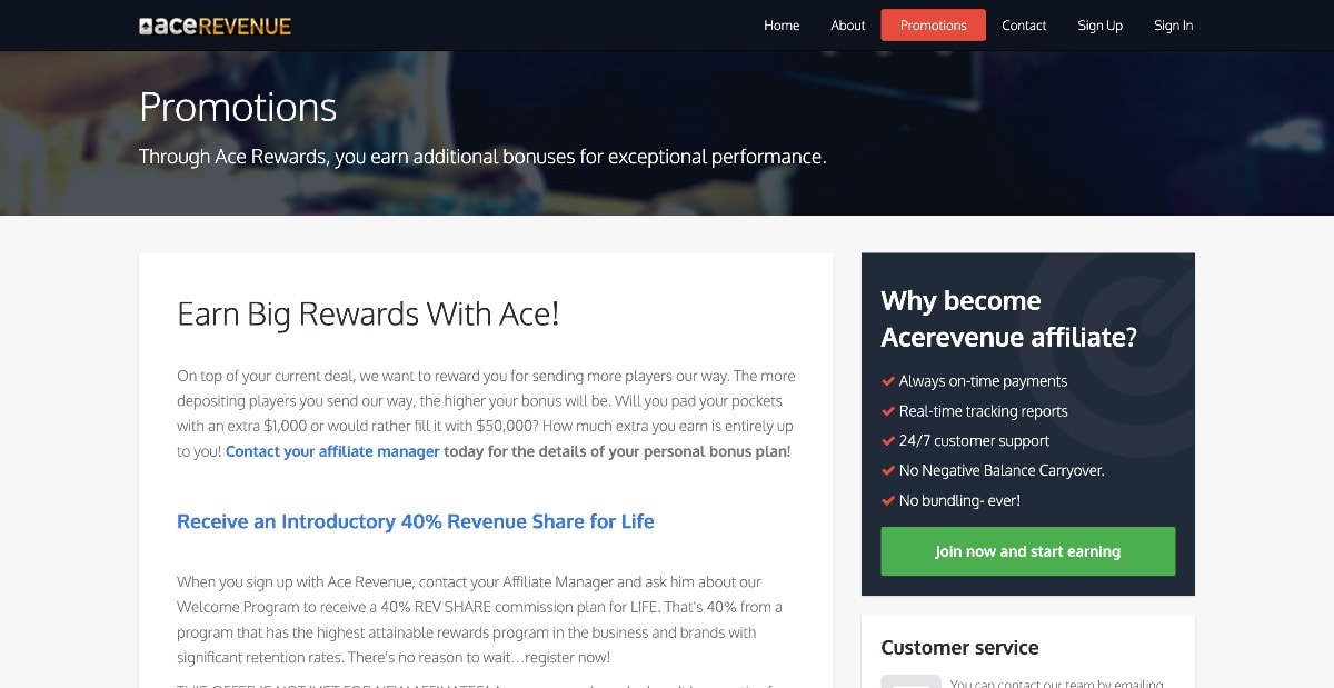 Ace Revenue affiliate program