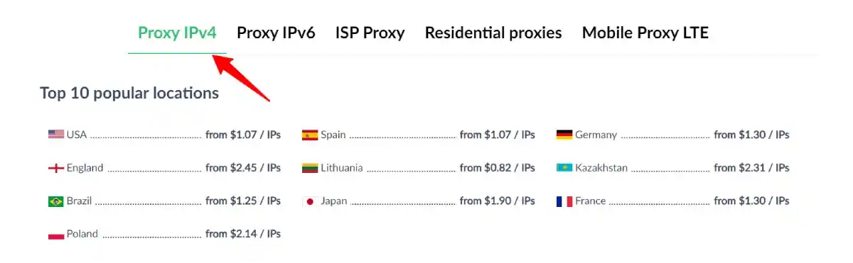 proxyseller datacenter ipv4 price
