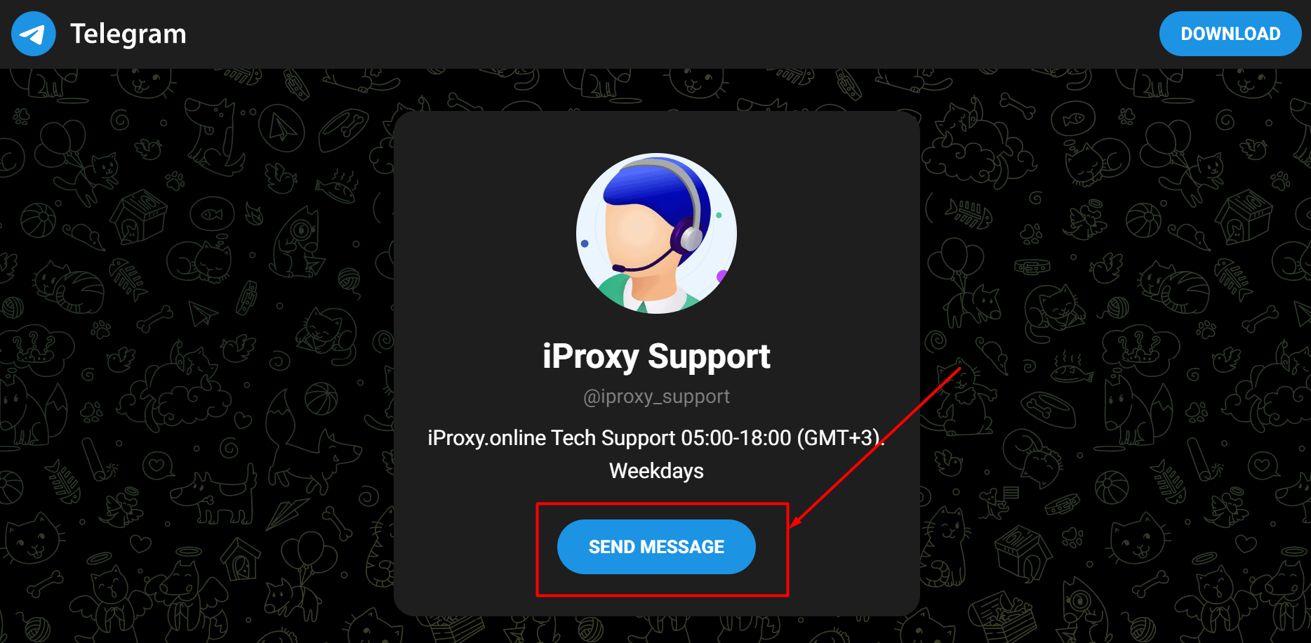 iproxy send message