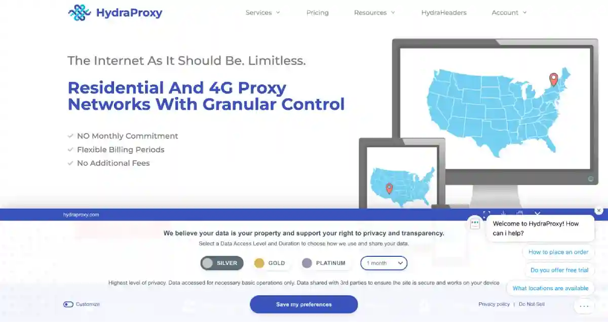 Hydraproxy homepage