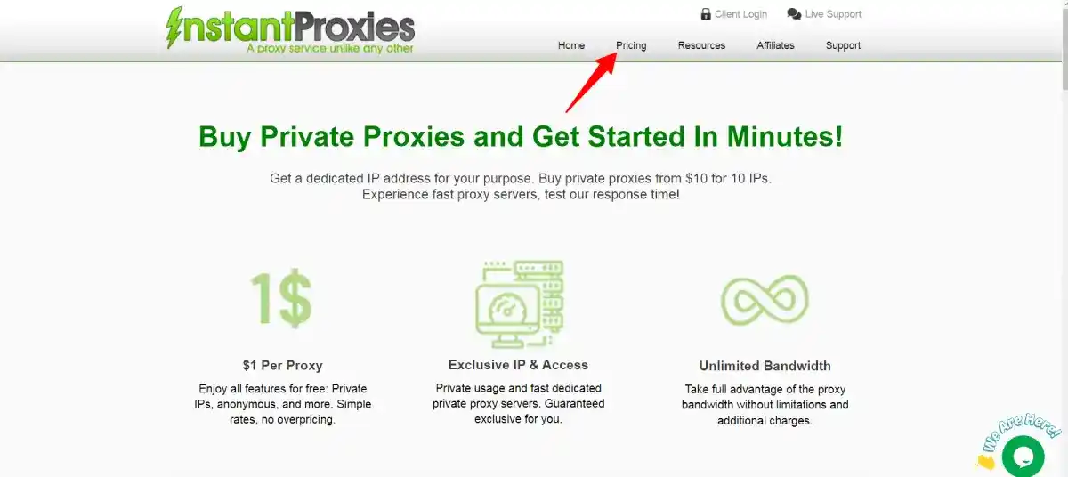 instantproxies homepage