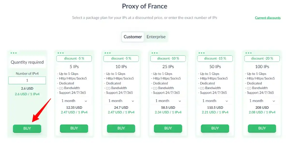 proxyseller france price