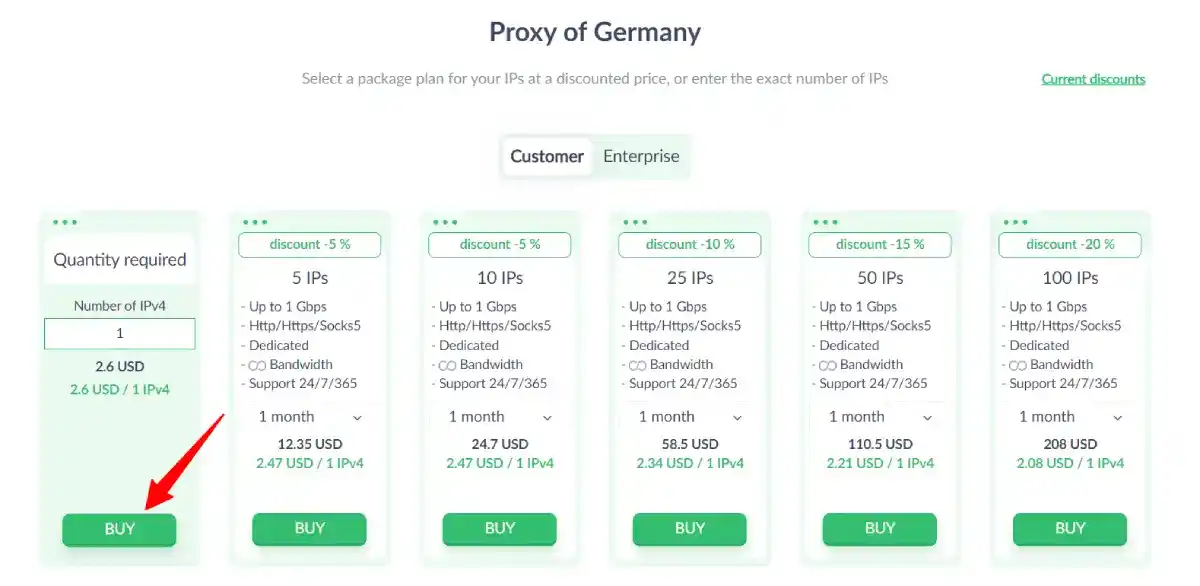 proxyseller german proxies