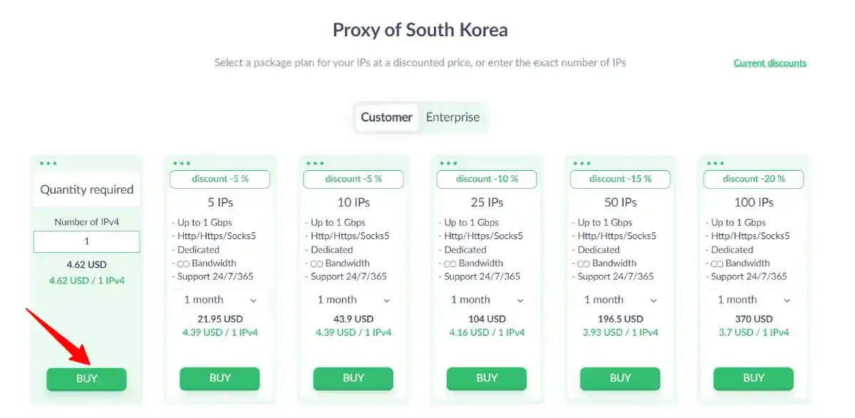 proxyseller korea proxies