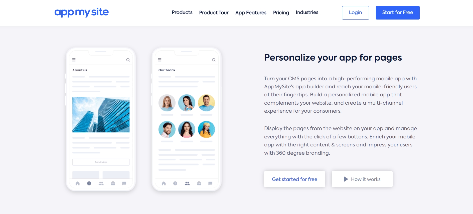 appmysite page personalization