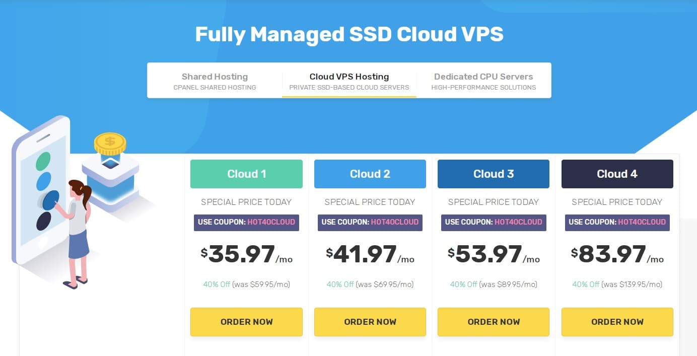Kinsta alternative fastcomet - cloud hosting pricing
