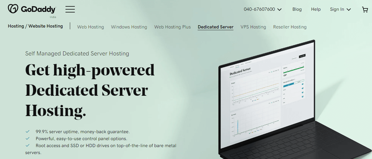 godaddy dedicated server