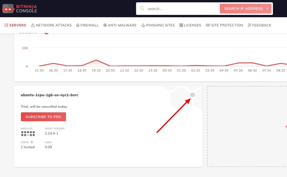 server settings in bitninja