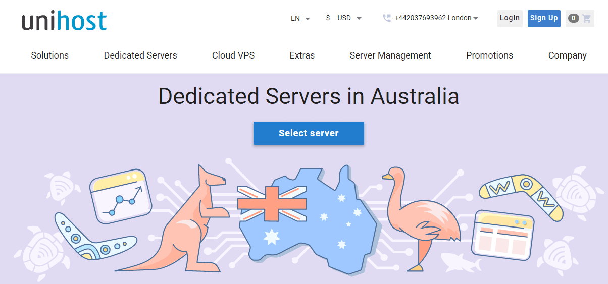 unihost dedicated servers australia